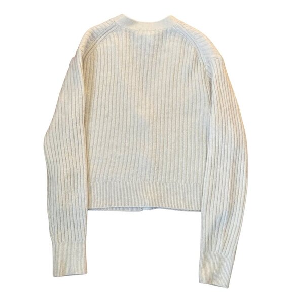 H&M BROOCH BUTTONS WORN ONCE IVORY CARDIGAN - Picture 6 of 6